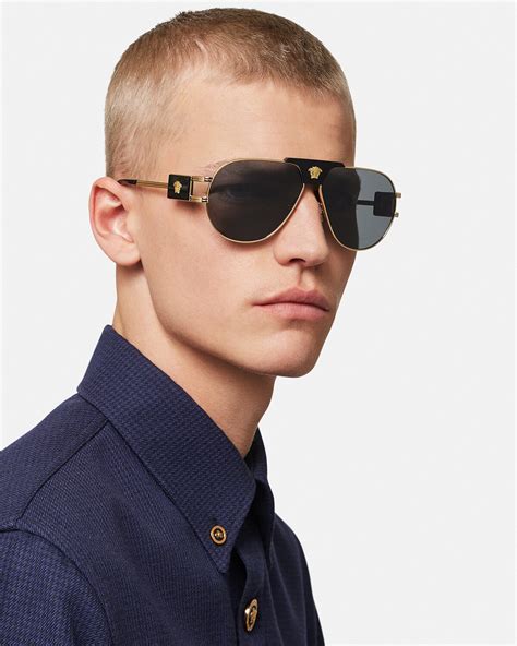 versace gold aviator sunglasses|versace sunglasses aviator style.